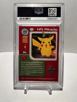 Pikachu TV2 #5 - Pokemon - 1999 Topps TV Series 1 Character Cards PSA 9 LOW POP - Image 2