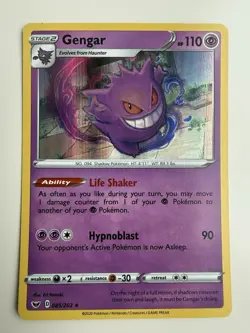 Pokemon Gengar TCG Holo Rare Card 085/202 Sword & Shield - Image 1