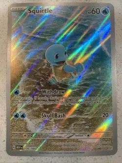 Pokemon Squirtle Holo Card TCG SV Scarlet & Violet 151 Series 170/165 LP - Image 1