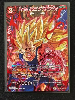 Dragon Ball Super Card Game Vegeta, Agent of Destruction DR Foil Card BT6-120 - Image 1