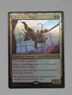 Magic The Gathering - Akiri, Line-Slinger Foil Card - Commander 2016 - Image 1