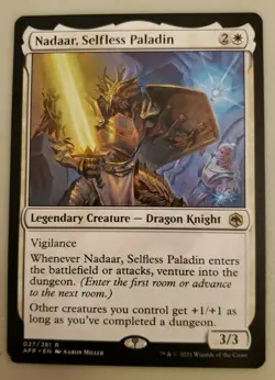 1x Nadaar, Selfless Paladin Adventures in the Forgotten Realms MTG NM - Image 1