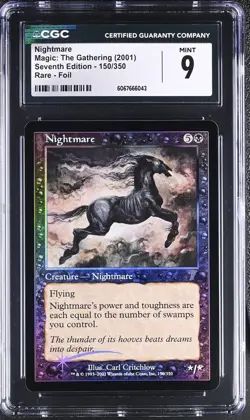 NIGHTMARE 7th Edition Foil Rare CGC 9 MTG [Nostalgium] - Image 1