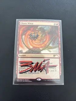 Chaos Warp Promo Signed By Volkan Baga In Red And Black - Image 1