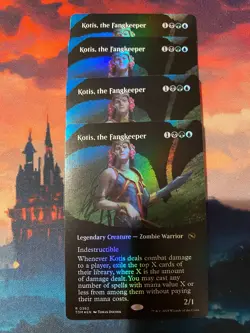 MTG Tarkir Dragonstorm Kotis the Fangkeeper Borderless Foil x 4 - Image 1