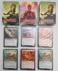 Sealed 3-Pack ! 2017 Magic The Gathering Green Mage & Red Mage Deck - Image 1