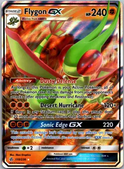 Flygon GX #110/236 Ultra Rare Holo SM - Cosmic Eclipse Pokemon NM - Image 1