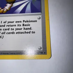 Pokemon Card - Scoop Up Base Set Shadowless 78/102 - Image 4