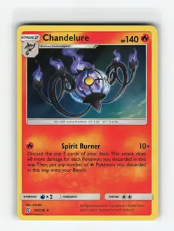 CHANDELURE 30/236 UNIFIED MINDS HOLO RARE POKEMON TCG NM - Image 1