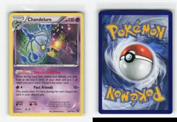 CHANDELURE 50/114 STEAM SIEGE HOLO RARE POKEMON TCG NM - Image 3