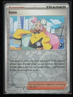 Iono 185/193 Pokemon League & Championship Cards Uncommon Near Mint Reverse Holo - Image 1