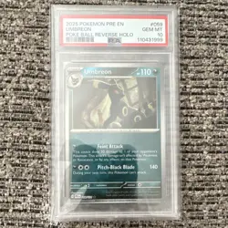 Pokemon Umbreon Sv: Prismatic Evolutions Rare Reverse Holo PSA 10 059/131 110 HP - Image 1