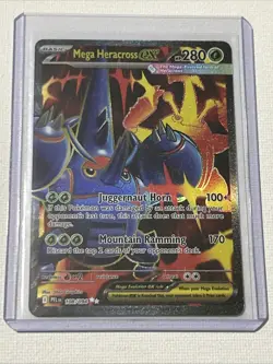 Mega Heracross ex 108/094 Pokemon TCG Me02: Phantasmal Flames Full Art Holo MINT - Image 1