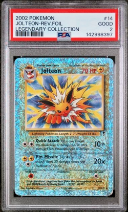 PSA 2 2002 Pokemon Legendary Collection Jolteon 14/110 Reverse Holo Foil WOTC - Image 1