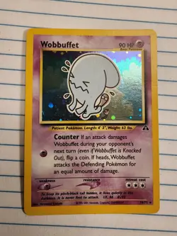 Pokemon Neo Discovery Wobbuffet Holo Rare 16/75 90 HP Unlimited - Image 1