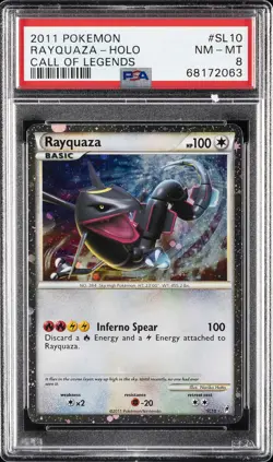 2011 POKEMON CALL OF LEGENDS #SL10 RAYQUAZA-HOLO PSA 8 - Image 1