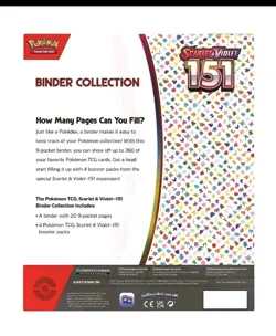 Pokemon TCG Scarlet & Violet -151 Binder Collection/4 packs completely sealed. - Image 3