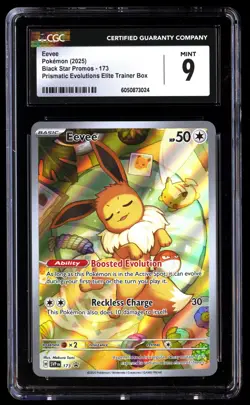 CGC 9 Eevee 173 Pokemon Black Star Promos 2025 English - Image 1