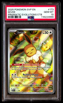 PSA 10 Eevee 173 Pokemon Svp En SV Black Star Promo 2025 Prismatic Evolutions Et - Image 1