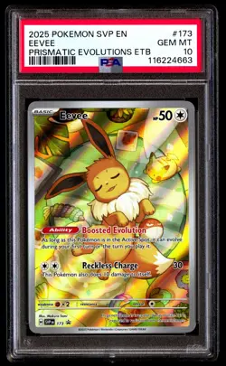 PSA 10 Eevee 173 Pokemon Svp En SV Black Star Promo 2025 Prismatic Evolutions Et - Image 1