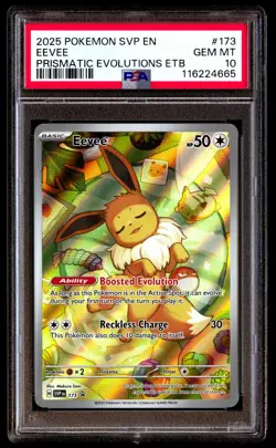PSA 10 Eevee 173 Pokemon Svp En SV Black Star Promo 2025 Prismatic Evolutions Et - Image 1