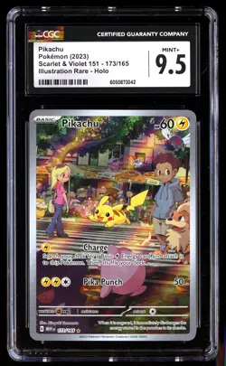CGC 9.5 Pikachu 173/165 Pokemon Scarlet & Violet 151 2023 English - Image 1