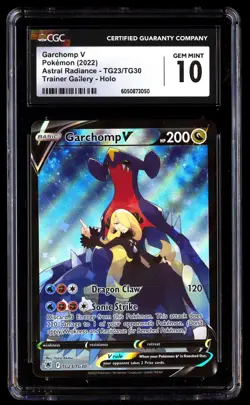CGC 10 Garchomp V TG23/TG30 Pokemon Astral Radiance 2022 English - Image 1