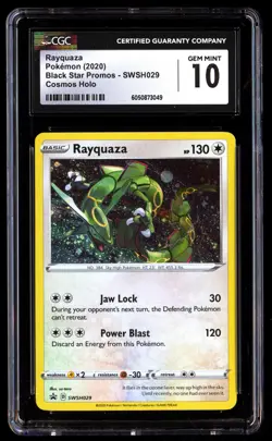 CGC 10 Rayquaza SWSH029 Pokemon Black Star Promos 2020 English - Image 1