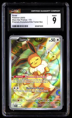 CGC 9 Eevee 173 Pokemon Black Star Promos 2025 English - Image 1
