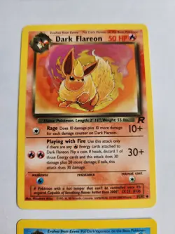 Pokemon Dark Jolteon Dark Flareon Dark Vaporeon And Eevee Team Rocket Lot - NM - Image 3