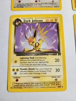 Pokemon Dark Jolteon Dark Flareon Dark Vaporeon And Eevee Team Rocket Lot - NM - Image 4