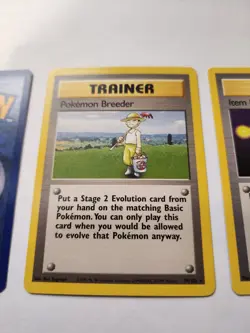 Pokemon Vintage Base Set Unlimited Rare Trainer Lot - NM - Lass Item Finder - Image 4