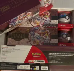 LOT of 4x Pokemon TCG: 2025 Holiday Calendar Advent Set | Factory Sealed - Image 1