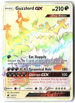 Guzzlord GX ⭐ 116/111 Holo Rare Rainbow Crimson Invasion 2017 Pokemon NM - Image 1