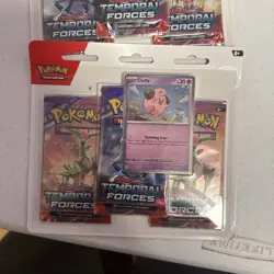 Pokemon TCG Temporal Forces 3 Pack Blister Sealed w/ Promos (Cleffa/Cyclizar) - Image 3