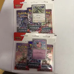 Pokemon TCG Temporal Forces 3 Pack Blister Sealed w/ Promos (Cleffa/Cyclizar) - Image 4