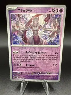Pokemon TCG Mewtwo 150/165 Scarlet & Violet 151 Reverse Holo, NM - Image 1