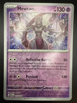 Pokemon TCG Mewtwo 150/165 Scarlet & Violet 151 Reverse Holo, NM - Image 3