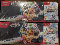 LOT OF 2 - Pokemon Prismatic Evolutions Surprise Box & Booster Bundle Sams Club - Image 1