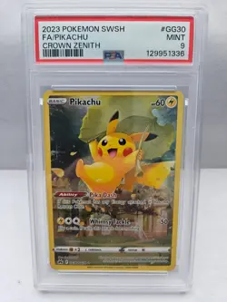 2023 Pokemon SWSH FA PIKACHU Crown Zenith GG30/GG70 PSA 9 MINT - Image 1