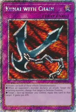 Yugioh! Kunai with Chain - RA03-EN204 - Platinum Secret Rare - 1st Edition Near - Image 1