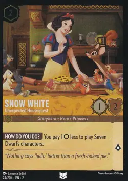 Cold Foil Snow White - Unexpected Houseguest 24/204 Uncommon Disney Lorcana - Image 1