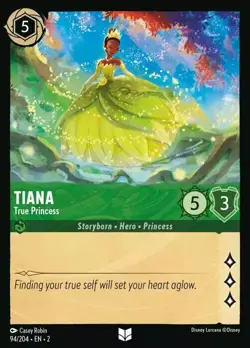 Tiana - True Princess 94/204 Uncommon Rise of the Floodborn Disney Lorcana TCG - Image 1