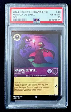 PSA 10 Magica De Spell Foil 2024 Disney Lorcana Into Inklands #48 Graded Card - Image 1