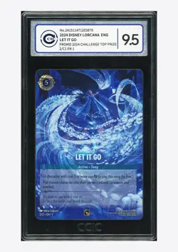 Disney Lorcana CCIC 9.5 Let It Go Promo 2024 2/C1 2024 Challenge Top Prize ENG - Image 1