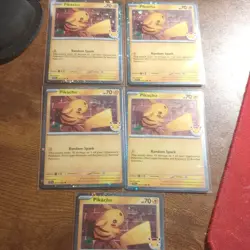 Pokemon Pikachu Cosmic Holo Pokemon Day Stamped Promo 051/162 (5 cards) - Image 2