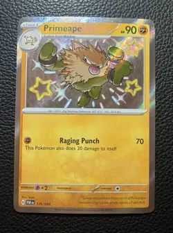 Primeape 170/091 S&V Paldean Fates Shiny Holo Rare Pokemon TCG Card NM Condition - Image 3