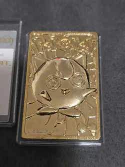 Pokemon Jigglypuff Trading Card Bar 23K Gold Plated 1999 Burger King Nintendo - Image 2