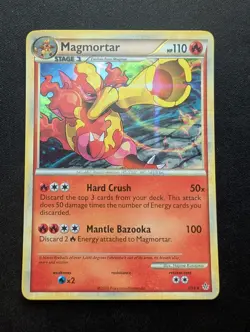 M/NM Pokemon Magmortar Holo Card 2/95 Unleashed Set - Image 1