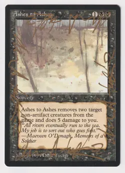 Quadruple Gold Signed Ashes to Ashes MP The Dark Artist Drew Tucker MTG Magic! - Image 1